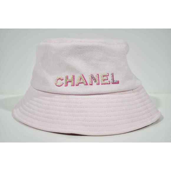 CHANEL | Accessories | Chanel 22p Pink Denim Crystal Sequin  Chanel 23P Cloche Bucket Hat Cap Pink Tweed Women\'s Medium | AA8984B10509 NN112 main image 0